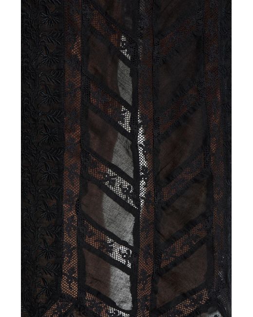 LoveShackFancy Black Dress "Celadine"