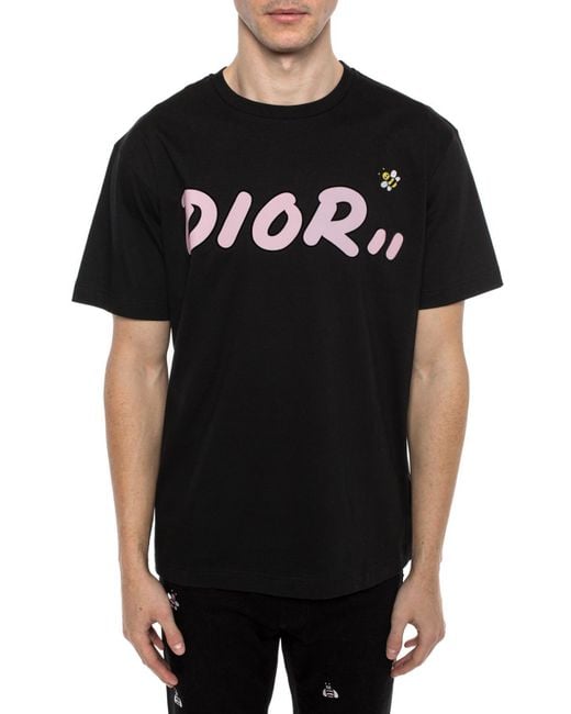 激レア✨Dior ディオール kaws 初期 日本限定カラー Tシャツ L 黒 DIOR x KAWS Collaboration Bee Logo T-shirt Black - LIMITED