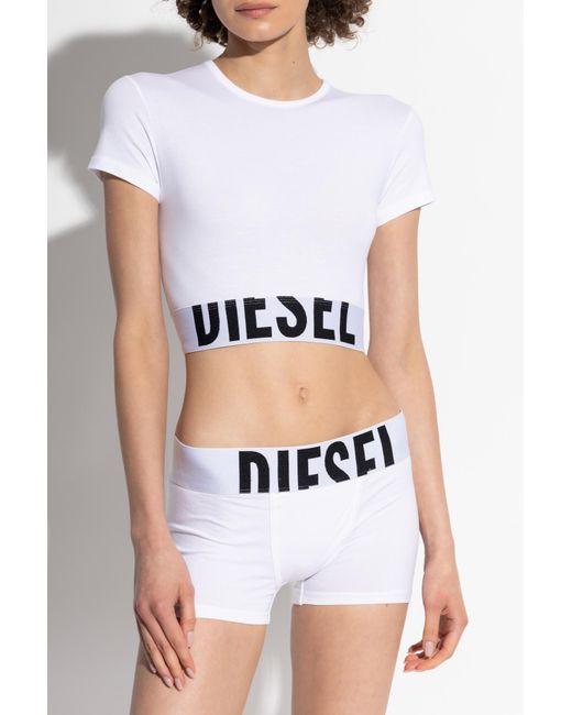 DIESEL White Logo Top