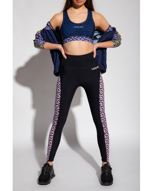 Versace - Greca Signature Accent Leggings, Women , Black
