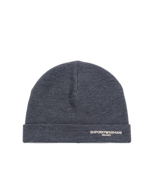 Emporio Armani Blue Woolen Hat for men