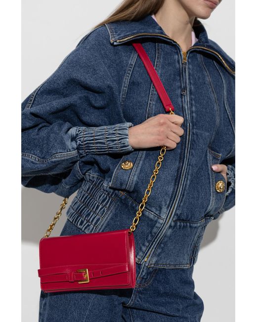 Balmain Red Wallet On A Chain