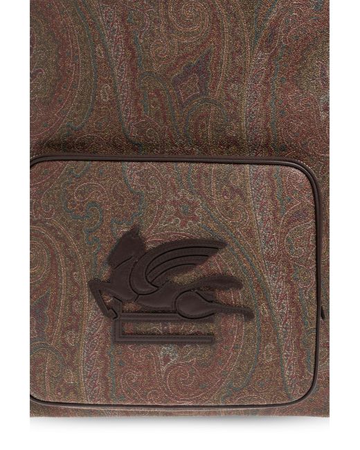 Etro Black Backpack With Logo for men