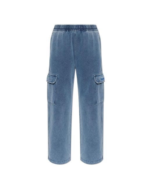 A Bathing Ape Blue Wide-Leg Trousers