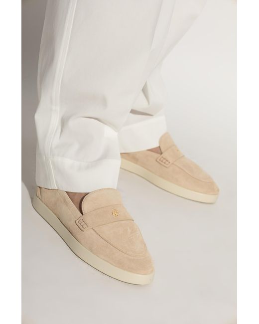 Tory Burch Natural Suede Shoes Type Loafers