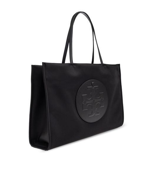 Tory Burch Black "Ella" Shopper Bag
