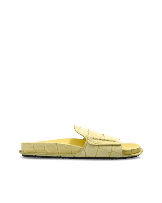 Jacquemus Yellow Suede Slides