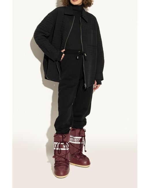 Moon Boot Red 'Icon Nylon' Snow Boots
