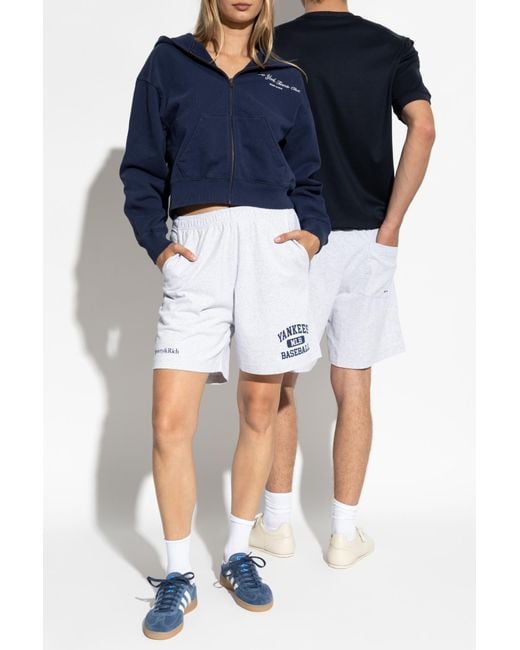 Sporty & Rich White Shorts From The '47 & The New York Yankees' Collection