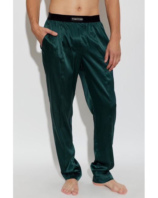 Tom Ford Green Silk Underwear Pants for men