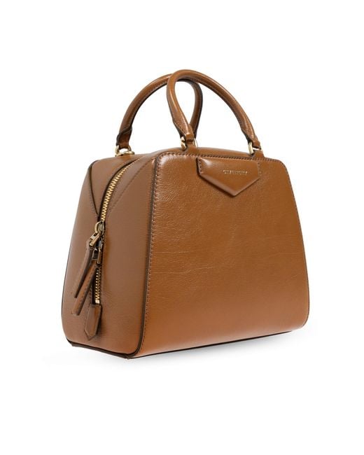 Givenchy Brown 'Antigona Cube Mini' Shoulder Bag