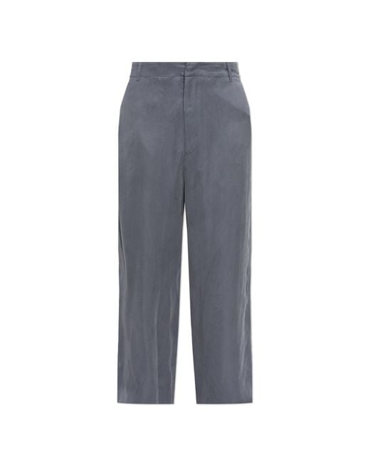 Giorgio Armani Blue Wide-Leg Trousers for men