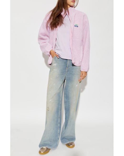 American Vintage Pink Fleece With Turtleneck