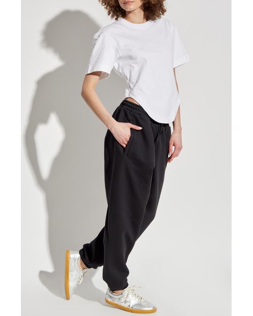 Adidas By Stella McCartney Black Sweatpants With Printed Logo