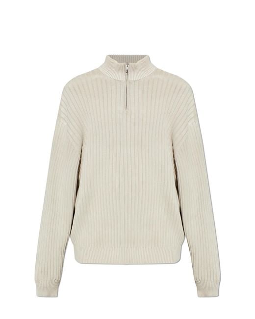 Balenciaga White Sweater With A Stand-Up Collar for men