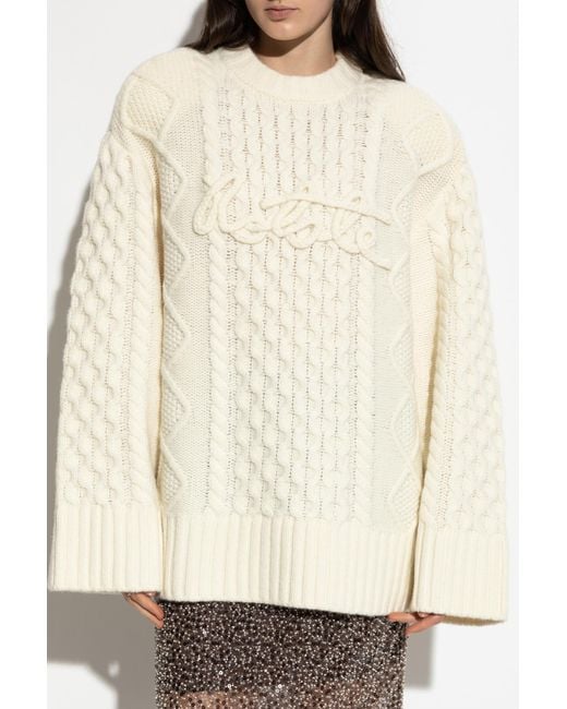 ROTATE BIRGER CHRISTENSEN Natural Wool Sweater