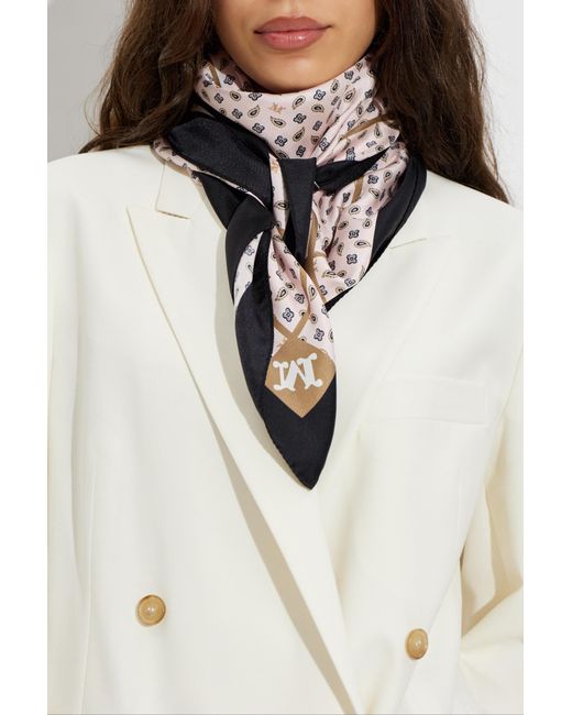 Max Mara Pink Silk Scarf