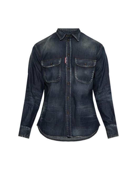 DSquared² Blue Denim Shirt for men