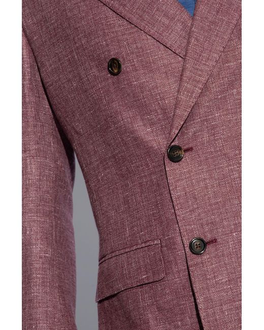 Dolce & Gabbana Purple Double-breasted Blazer, for men