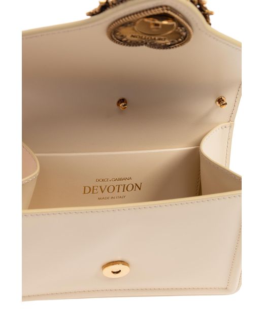Dolce & Gabbana Natural 'devotion Small' Shoulder Bag,