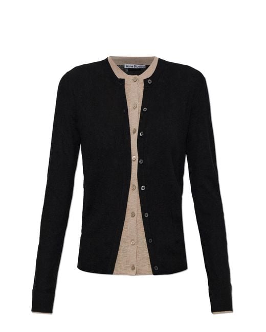 Acne Black Silk Cardigan