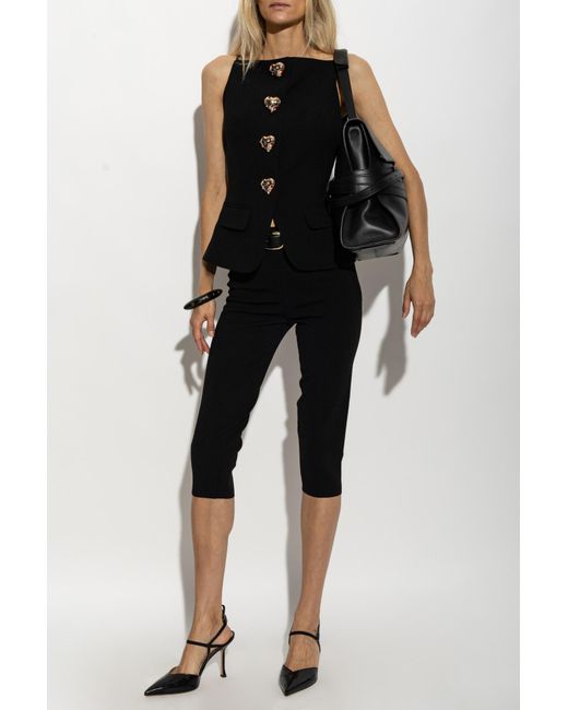 Self-Portrait Black Wool Top
