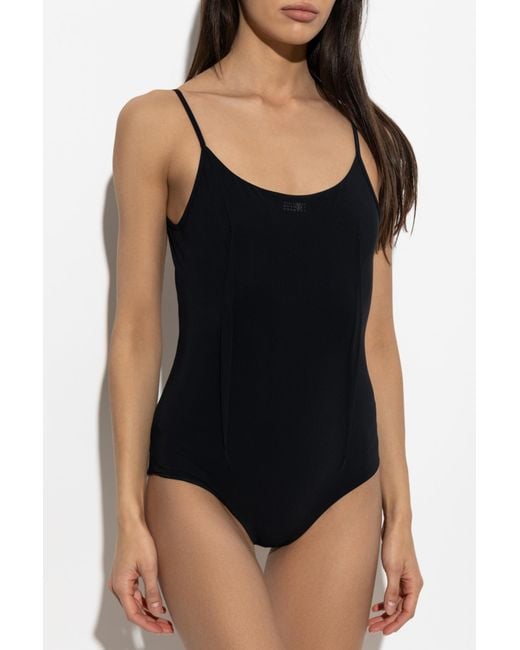 MM6 by Maison Margiela Black One-Piece Swimsuit