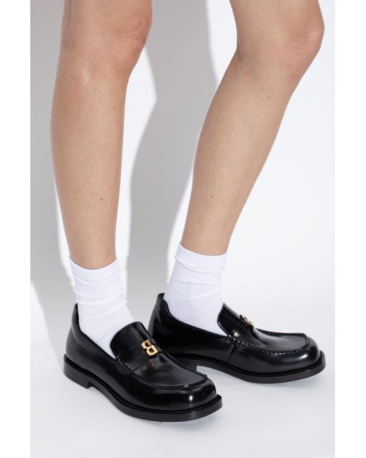Balenciaga Black Leather Shoes Type 'Loafers'