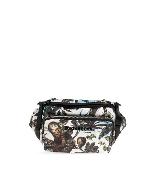 DSquared² Black Belt Bag With Logo for men