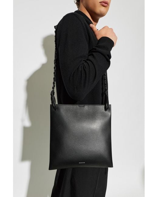 Jil Sander Black 'Tangle Slim' Bag for men