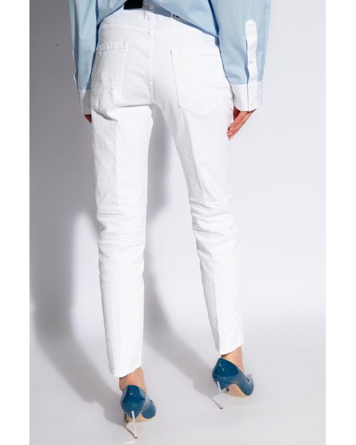 DSquared² White 'cool Girl' Jeans,
