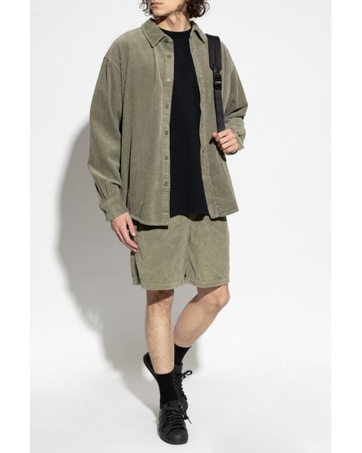 American Vintage Green Corduroy Shirt for men