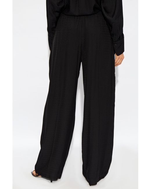 Victoria Beckham Black Trousers With Logo,