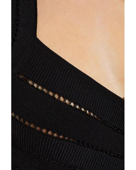 Balmain Black Backless Dress