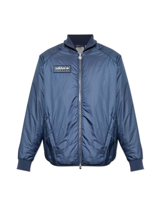 Adidas Originals Blue Jacket With Logo Patch for men