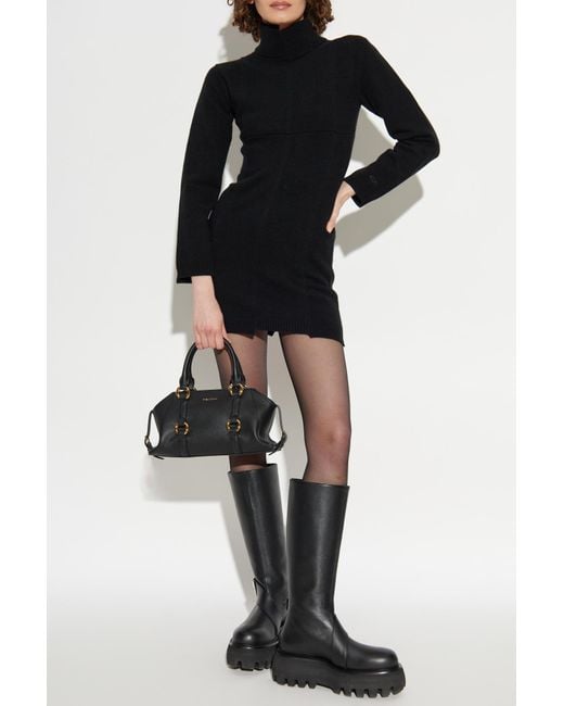 Vetements Black Dress With Stand-Up Collar