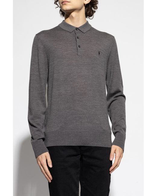 AllSaints Black Polo 'Mode' for men