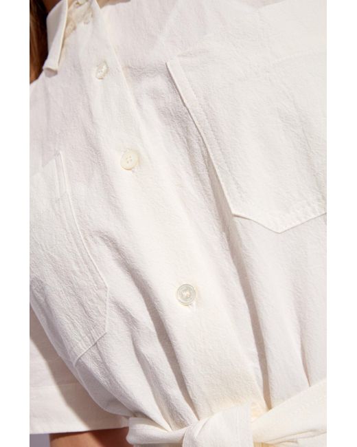Maison Kitsuné White Shirt Dress