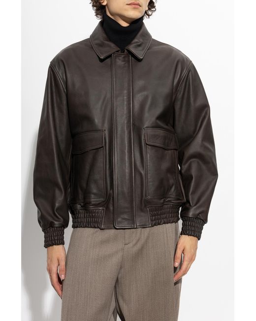 Arma Black Leather Jacket 'Bari' for men
