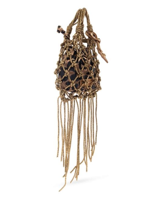 Kurt Geiger Metallic Shoulder Bag 'Macrame Mini'