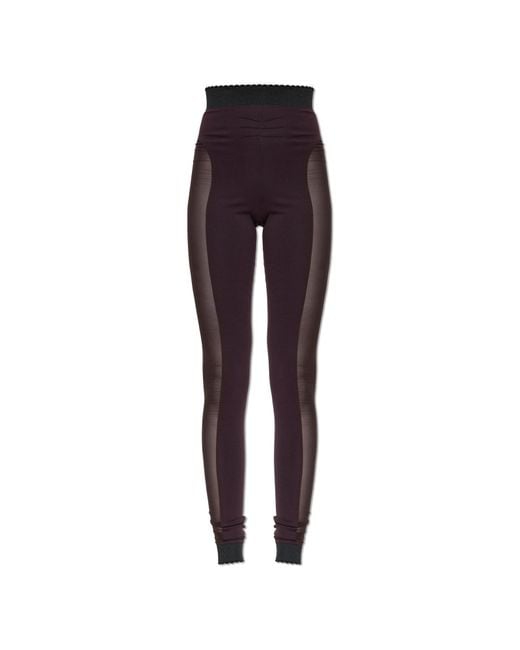 The Attico Purple Leggings With Logo