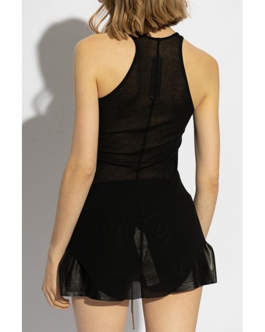 Rick Owens Black Top Bacic Rib
