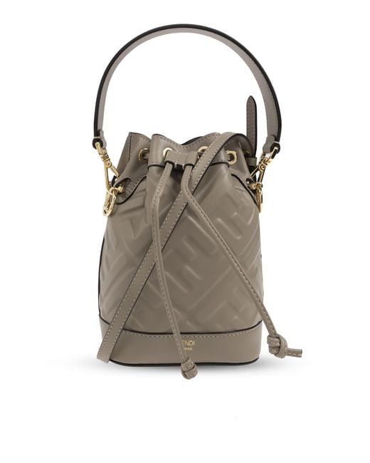 Fendi Black 'Mon Tresor Mini' Bucket Shoulder Bag