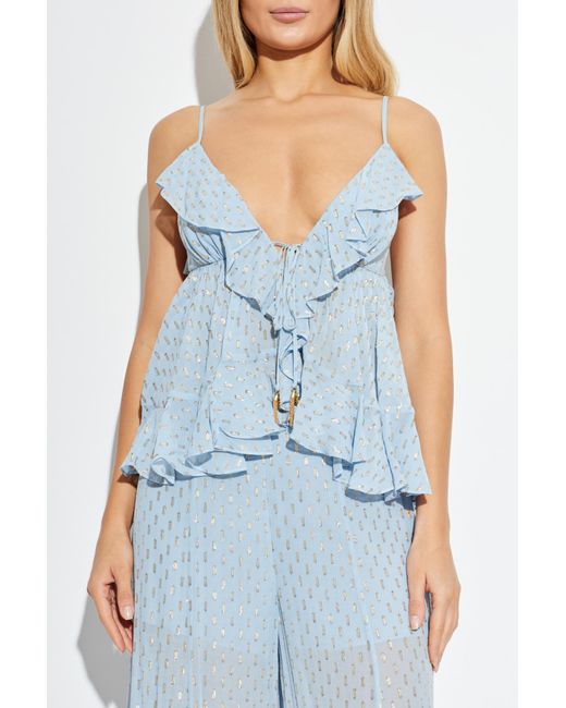 Zimmermann Blue Top With Lurex Thread