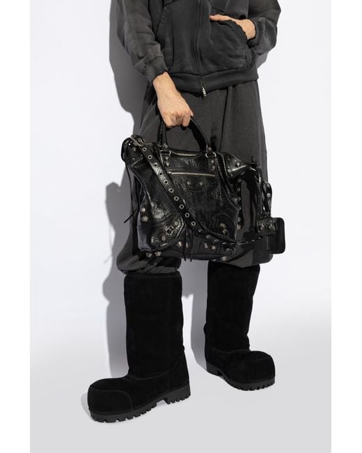 Balenciaga 'Le Cagole Medium' Shopper Bag in Black for Men | Lyst