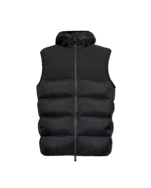 Moncler Black Down Vest Bresse for men