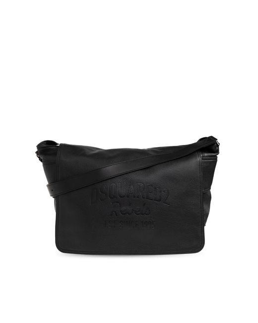 DSquared² Black Leather Shoulder Bag