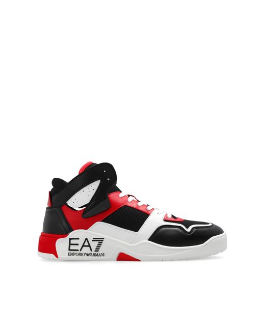 EA7 White High-Top Sneakers for men