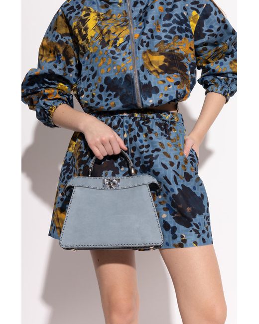 Fendi Blue Peekaboo Iseeu Small Handbag