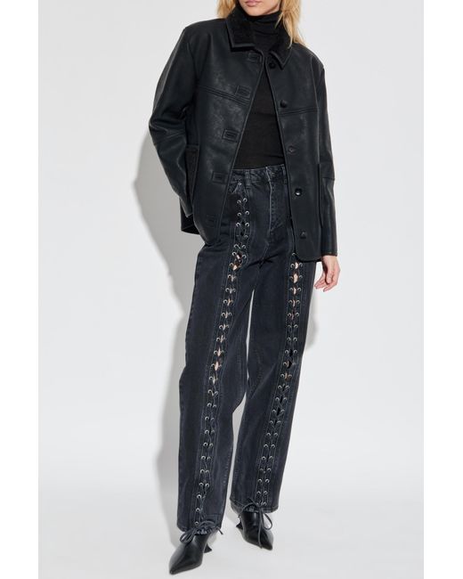 Paul Smith Blue Faux Leather Jacket